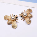 Jachon Ladies DIY New Bee Pearl Brooch Charm No Pin Flower Disc Alloy Accessories Hair Accessories Decoration Tie Brooches