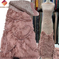 Unique Luxury 3D Ruffle Flower Lace Fabric Unique French African Sequins Heavy Embroidery Beaded Lace for Bridal Wedding Dresses