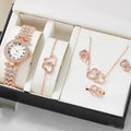 Popular Fashion Roman Embossed Diamond Leisure Womens Luxury Quartz Wrist Watch Jewelry Gift