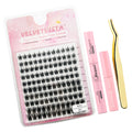 Wholesale Diy Lashes Black Band Mink Eyelashes Extensions Cluster Segment Lash Black Band Diy Lash Extension Kit Private Label