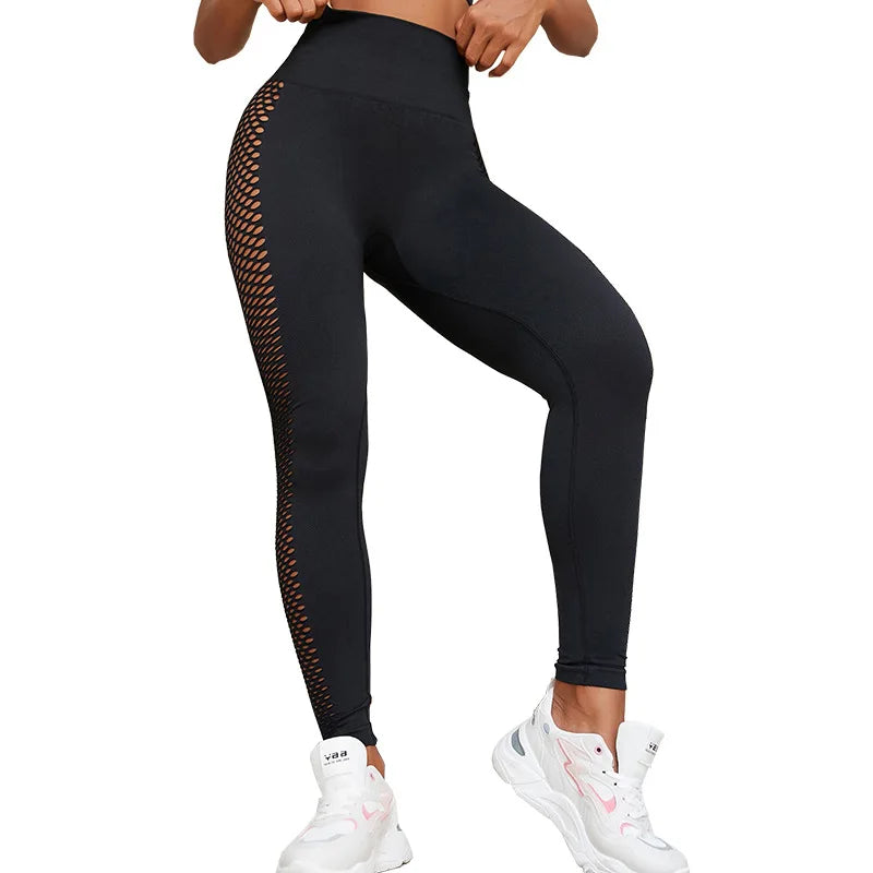 New Knit Seamless Fitness Yoga Pants Women's High-waisted Hip Lift Leggings