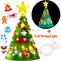 3D Cone DIY Felt Christmas Tree with Ornament for Toddler Kids Holiday Felt Xmas Gift
