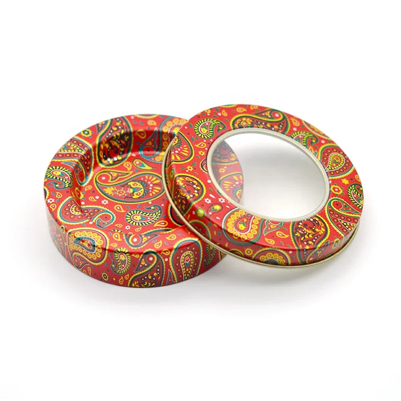 New Design Red Tin Boxes Saffron Wholesales Jar Packaging Safron Spices Metal Cans