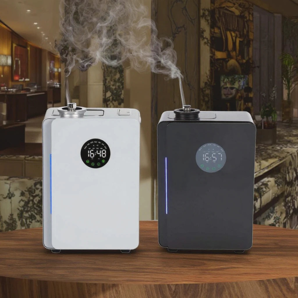 OEM ODM Metal Wall-Mountable 300ML Auto-Shut-Off Timer Waterless Aroma Diffusers APP Controlled for Home Hotels US Electric