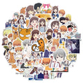 50PCS Girly anime decals cartoon for car laptop bottle decorative fruit basket stickers