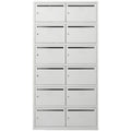 Multi-Door Stainless Steel Wall-Mounted Mailbox Rainproof Lockable 100L File Newspaper Box Waterproof Design External Community