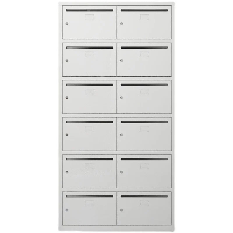 Multi-Door Stainless Steel Wall-Mounted Mailbox Rainproof Lockable 100L File Newspaper Box Waterproof Design External Community