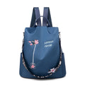 Custom Embroidery Waterproof Oxford Women Backpack Anti-theft Student School Bag
