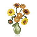 Sunflower Enamel Plant Flower Brooch Pin Fashion Jewelry Brooches Women Clothes Accessories Lapel Pins Wedding Gifts for Girls