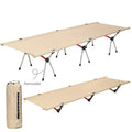 Outdoor Aluminum Alloy Folding Bed Portable Camping Marching Bed Adjustable Camping Height Nap Bed Single Person Factory Stock