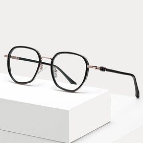 Manufacturers Directly Supply Fashion Glasses Frame Female Classic Multi-Lateral Glasses Frames Metal Hybrid Anti-Blue Glasses