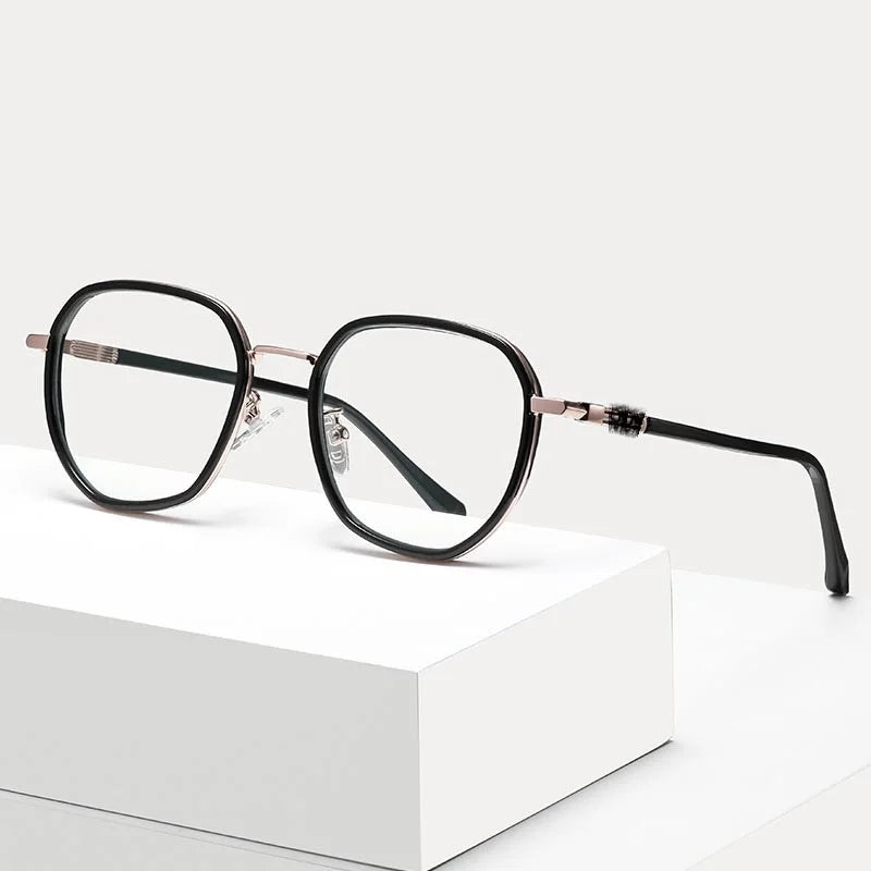 Manufacturers Directly Supply Fashion Glasses Frame Female Classic Multi-Lateral Glasses Frames Metal Hybrid Anti-Blue Glasses