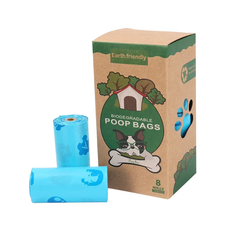 Custom logo Printed Biodegradable Wholesalers Biodegradable Dog Poop Bag Roll for Dogs Black