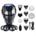 Electric Rechargeable Head Shaver for Men Water Resistant Grooming Kit 7D Floating Shaving Head 5 in 1 Shaver