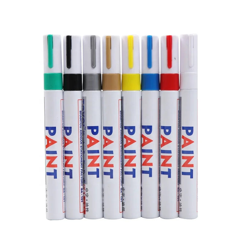 Large Ink Capacity 12-Color Aluminum Markers Permanent Paint Pens with Fine Bullet Tips 2-3 MM for All Surfaces