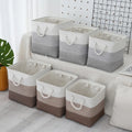 Linen Foldable Clothes Storage Basket Toy Sundries Storage Basket Daily Necessities Clothing Sorting Basket