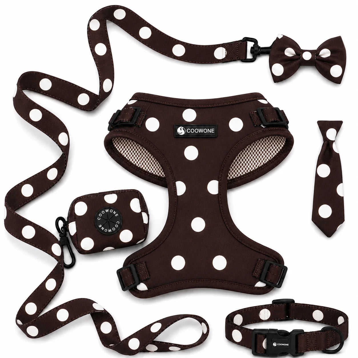 Custom Logo Neoprene Dog Harness Fashion Durable Dog Harness Personalized Dog Collar Leash Premium Dog Harness Own Branding