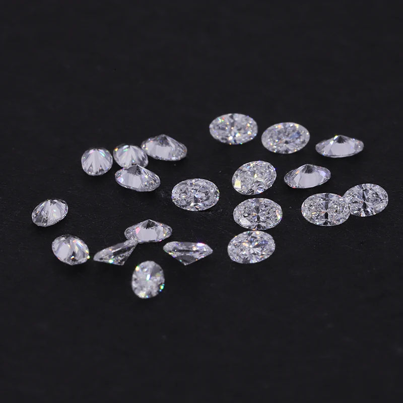 Starsgem Oval Cut Small Size Lab Grown Diamond Hpht Good Price Non IGI Certificate Christmas Gift Jewelry