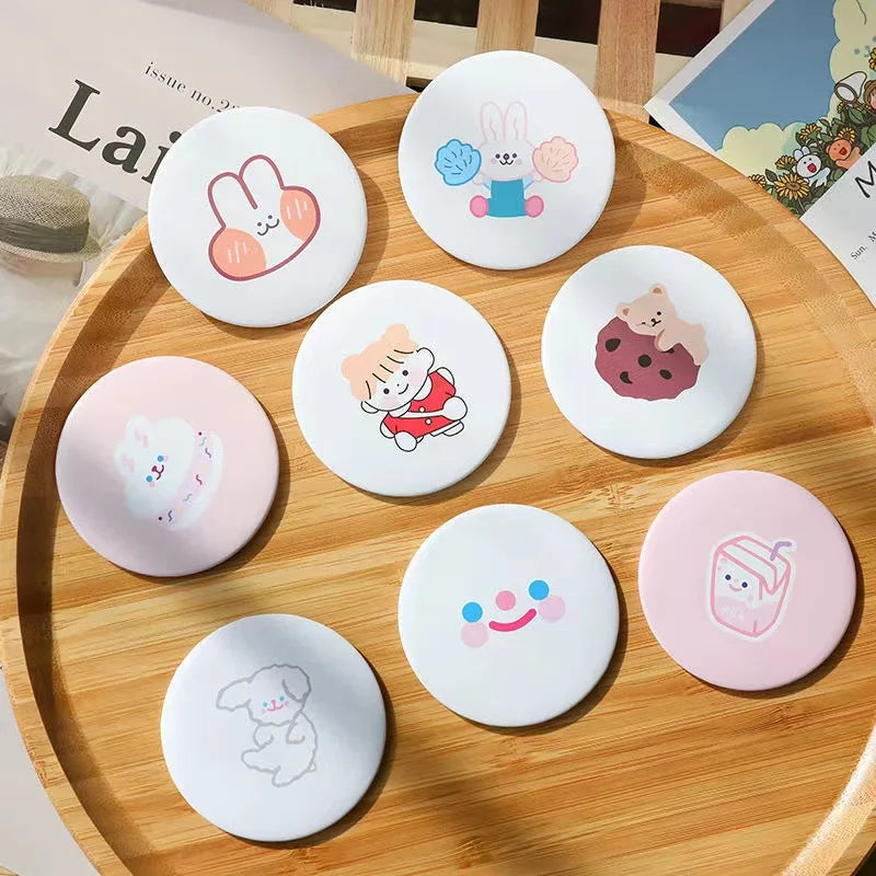 7cm Cute Round Portable Pocket Girls Makeup Mini Student Mirror