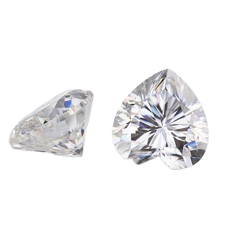 White D Color 4-10mm 0.3-4ct Heart Shape Loose VVS GRA Moissanite for Engagement Rings Jewelry Making
