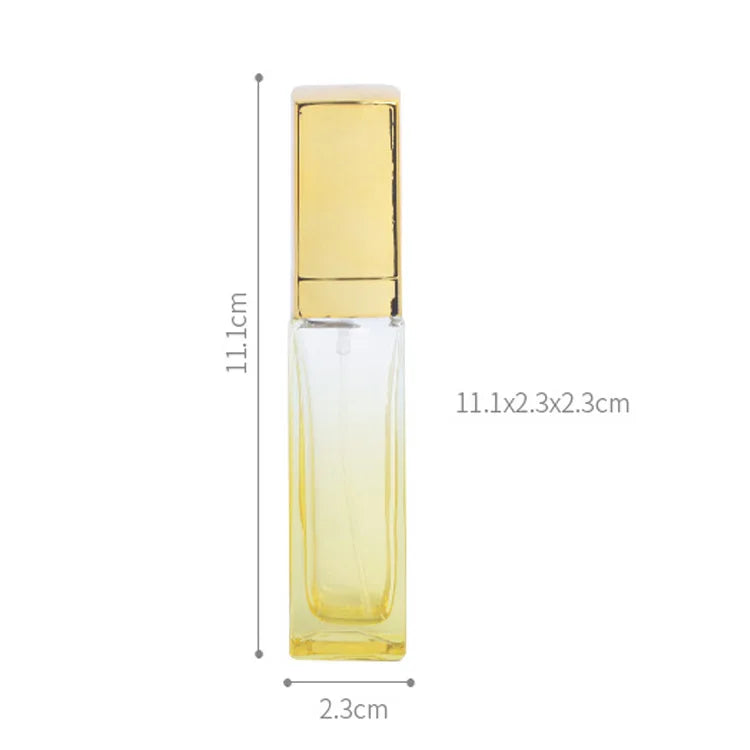 20ml Refillable Square Rectangle Empty Gradient Color Glass Mist Glass Spray Bottle Perfume Bottle