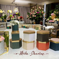 Spot (customizable) Multi-shape Combination Flower Box 3-piece Set Gold Bronzing Gift Box Packaging Cardboard Box Recyclable