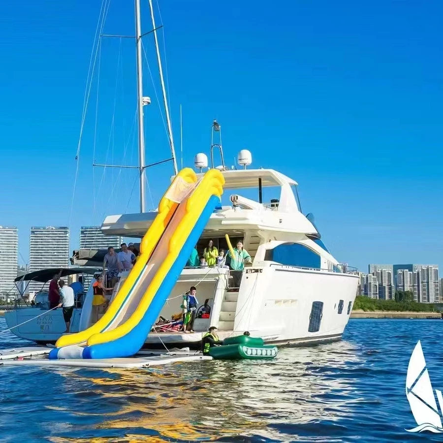 Customized Customized Largest Inflatable Water Dock Slide Inflatable Yacht Slide for Boat