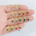 CZ8544 Dainty 18K Gold Mini Jewelry Supplies CZ CharmSmall Cute Diamond Cubic Zirconia Spider Insect Charms Pendants