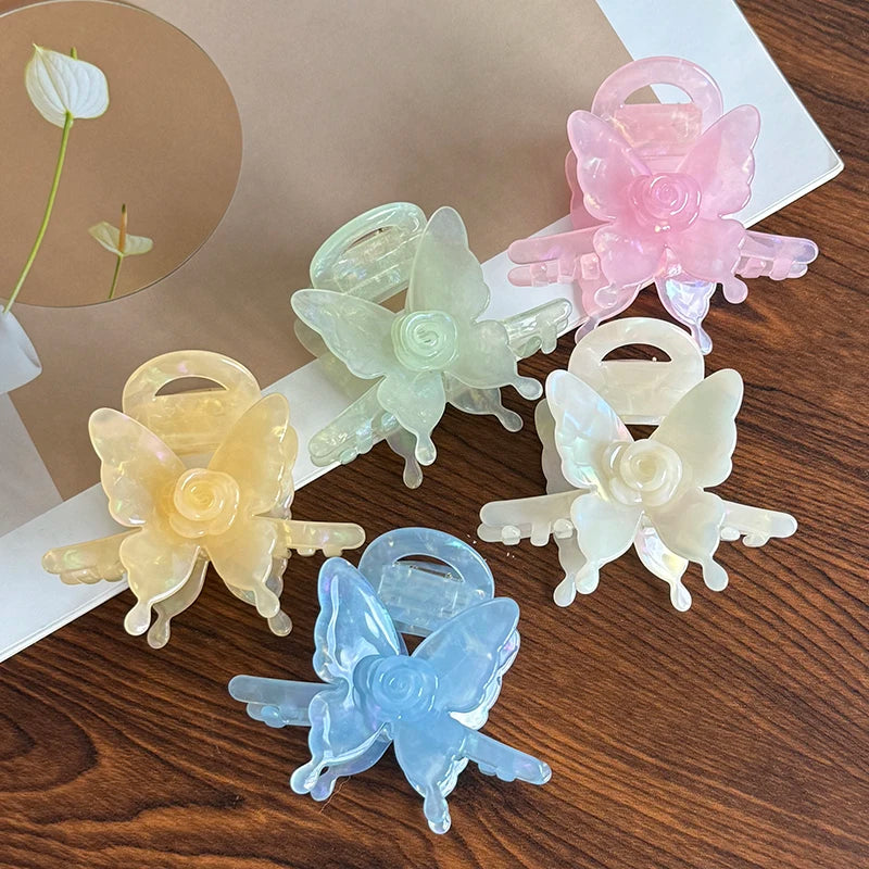 ZiTeng Flower butterfly Hairclaw Clips Hair Accessories for Women Fashion Headwear Wholesale Hair Sticks for Women Pince Cheveux