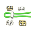 Wholesale Metal Cord Lock Stopper Toggle Stopper Adjustable Drawstring Buckle Rope End Spring Lock for Garment Accessories