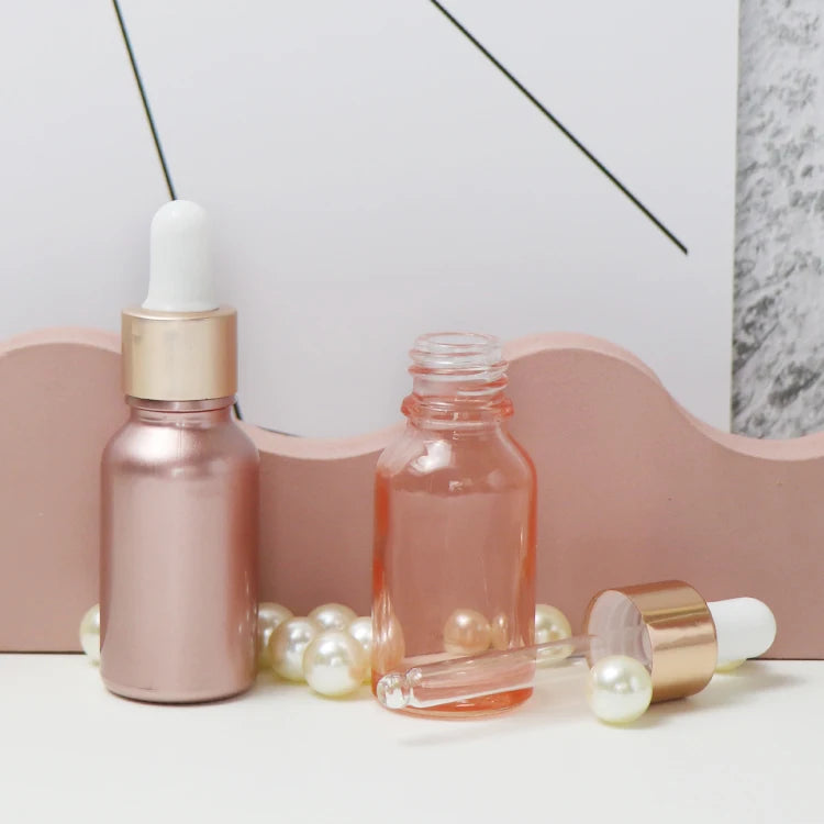 5ml 10ml 15ml 20ml 30ml 50ml 100ml Glass Rose Gold Dropper Bottle for Essential Oil Cosmetics MegaBDM