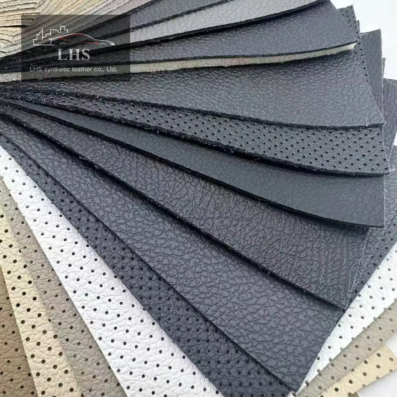 Universal Microfiber Leather Waterproof Car Seat Cover 1.4mm Thick Embossed Full Set for Furniture Bags Golf