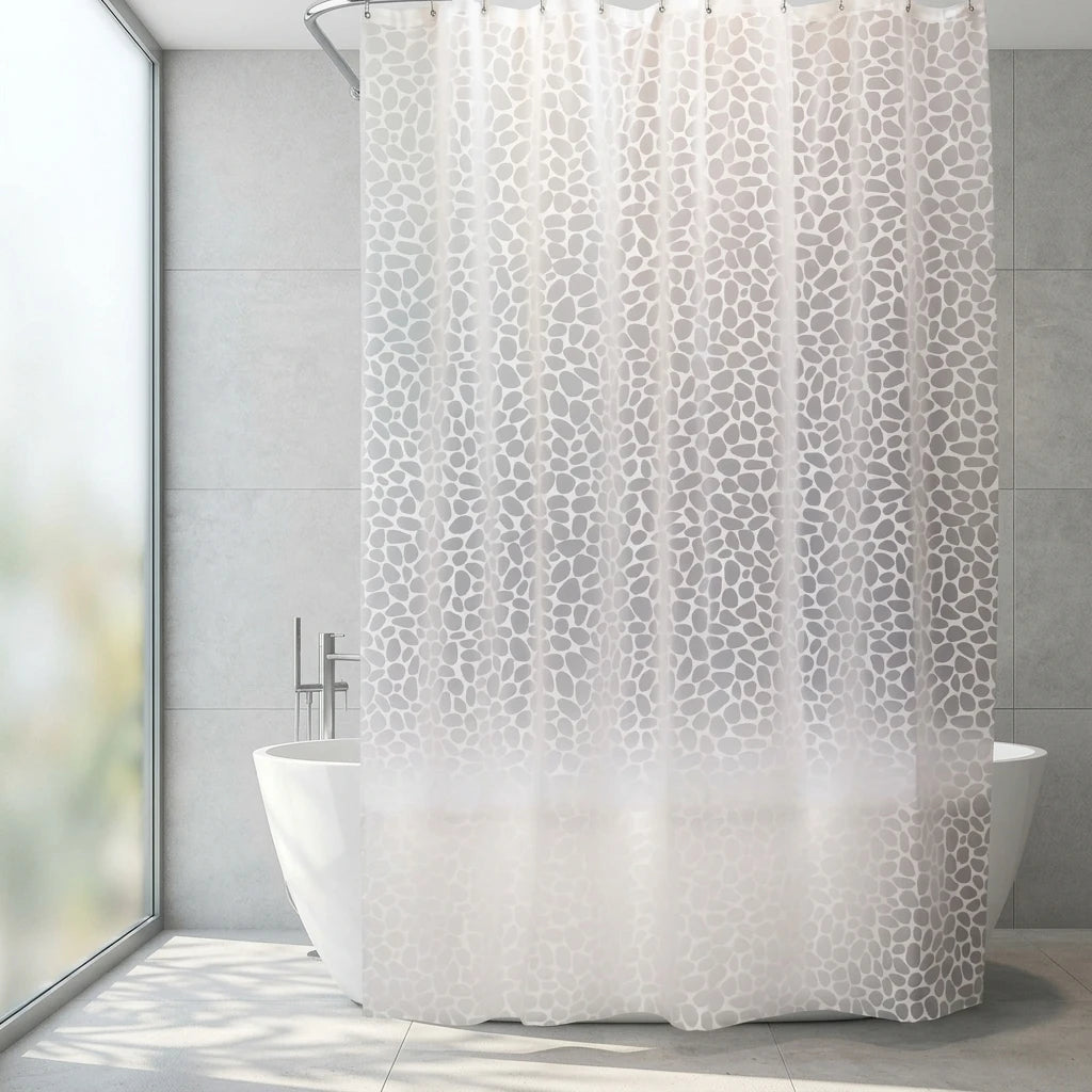 Custom Low Price Modern Shower Curtain Set with Rust-Resistant Grommets Holes Transparent EVA Shower Curtain