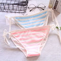 Harajuku Lolita Girl Blue Pink Stripe Panties Underwear Intimate Cosplay Anime