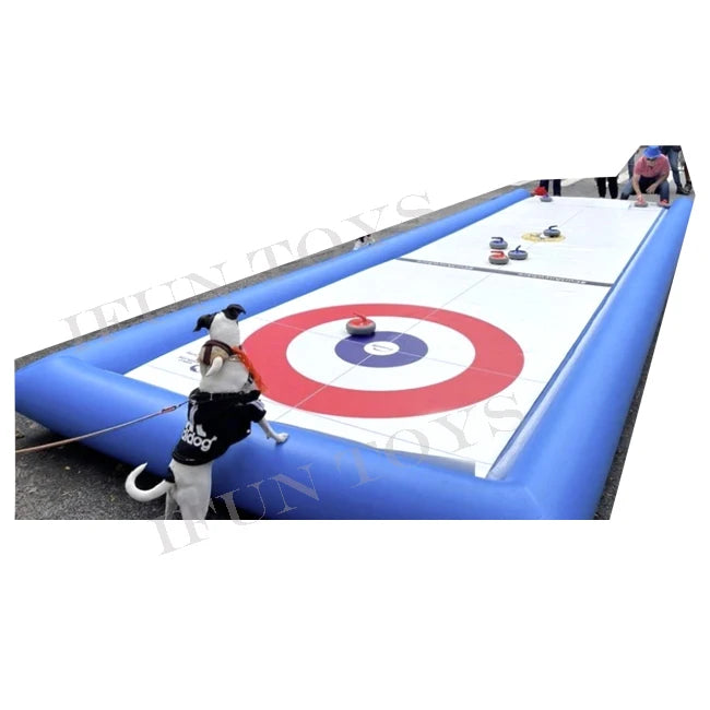 Sport Game Toys Inflatable Ice Rink Curling Game Boards Curling Lanes Curling Stone Synthetic Curling Rink for Team Build