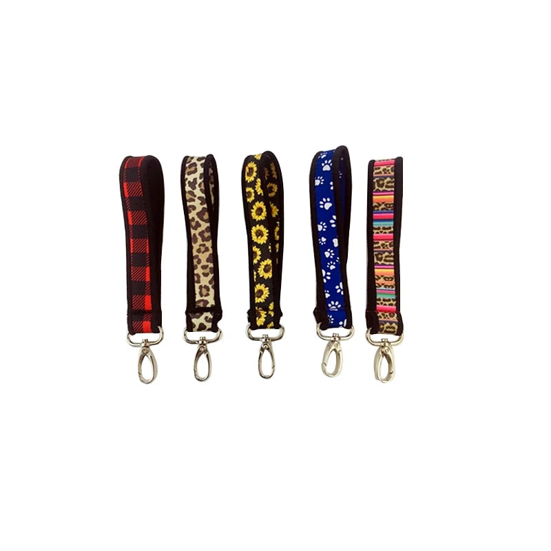 Custom Pattern Neoprene Handle Strap for Purse Wristlet Strap for Wristlet Keychains