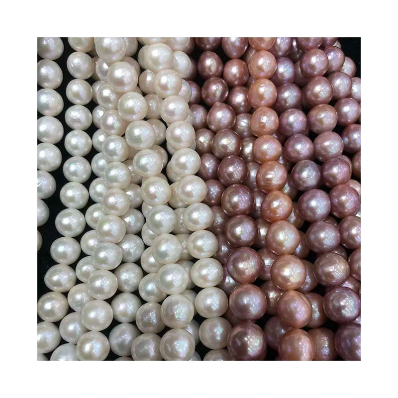 10-12mm Edison Big Size High Grade Real Cultured Pearl Strand Freshwater Pearl Natural Bead