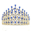 Bride Silver Crown European Luxury Alloy Rhinestone Crystal Baroque Hair Band Headdress