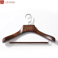 Lavinia Luxury Custom Logo Black Brown Men Coat Suit Hangers Wide Shoulder for Tailored Suit