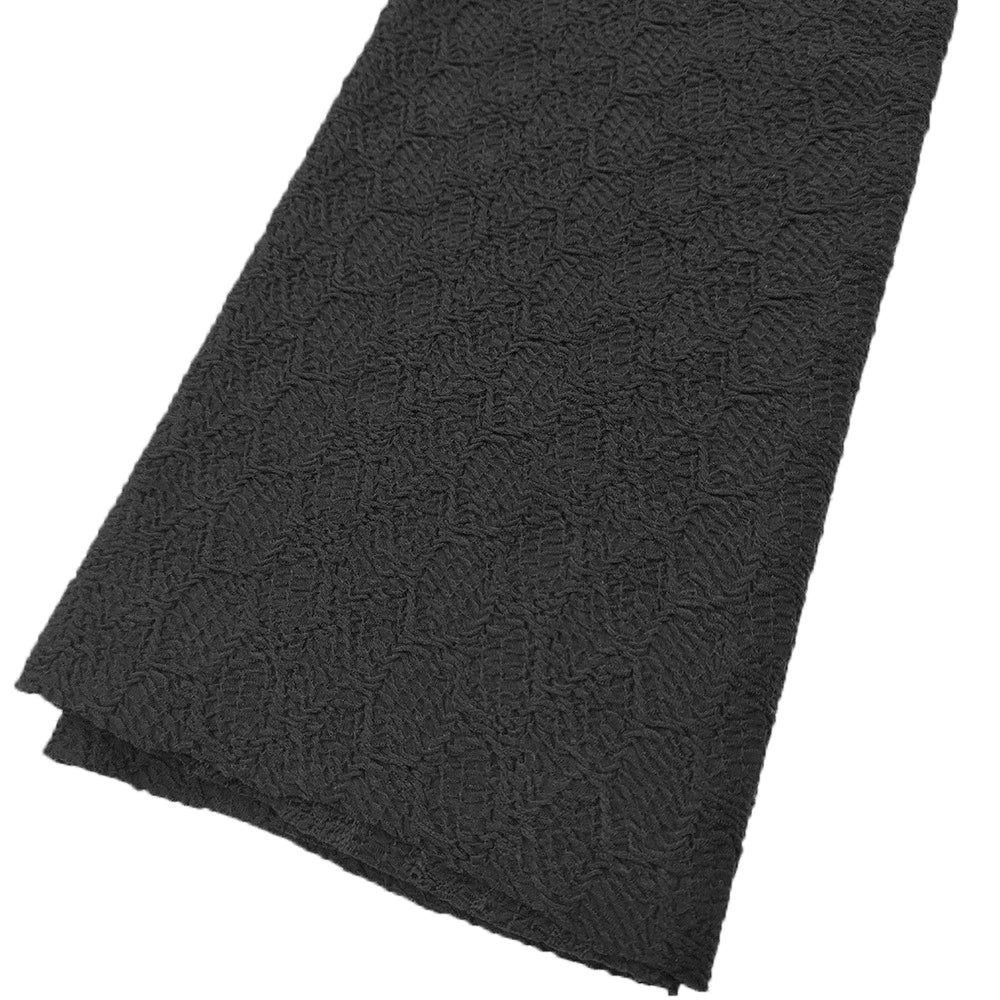 Wholesale Eco-Friendly 100% Polyester Jacquard Knitted Fabric 92%T 8%SP Black Wrinkle Resistant Breathable Stretch Pleated Girls