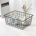 Simple Metal Wire Desktop Storage Basket Kitchen Spice Basket Office Storage Organization