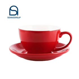 Wholesale Ceramic Mugs White Cup with Saucer Tea Espresso Coffee Cups Tea Mugs and Saucers Set