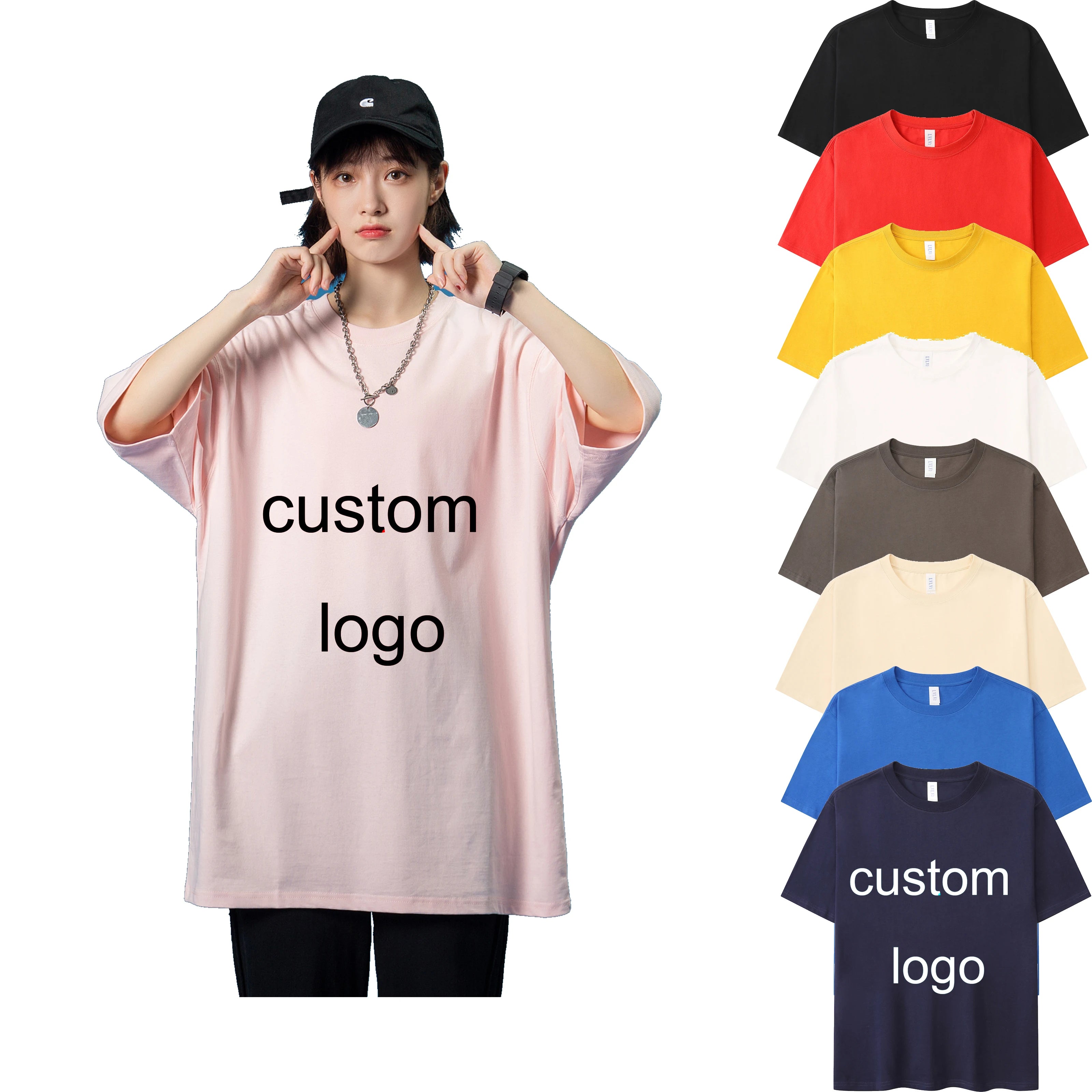 Factory Direct Wholesale Fashion Loose Men's O-neck Stock T-shirts Custom Printed Solid Cotton White Tshirts