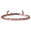 European and American Retro Punk Men's Bracelet Natural Tiger Stone Pan Bracelet for Men