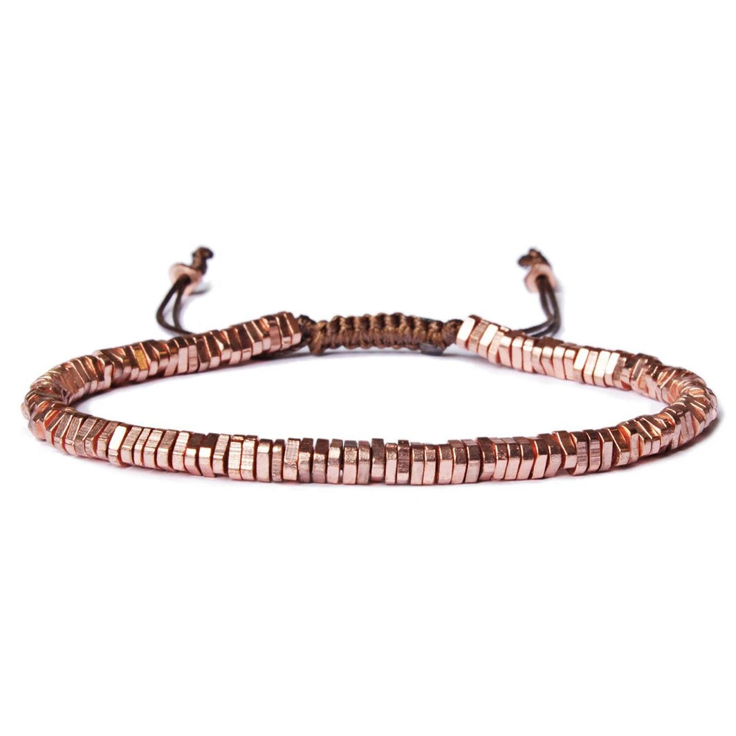 European and American Retro Punk Men's Bracelet Natural Tiger Stone Pan Bracelet for Men