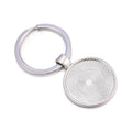 New Design Custom logo 30mm Iron Key Rings with 25mm Round Heart square Oval Antique Silver Pendants Keychains