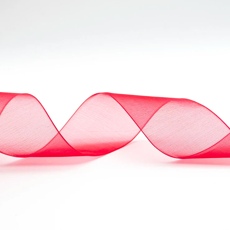 Free Samples Double Face Nylon Organza Sheer Ribbon 9 Colors for Toys and Craft Projects