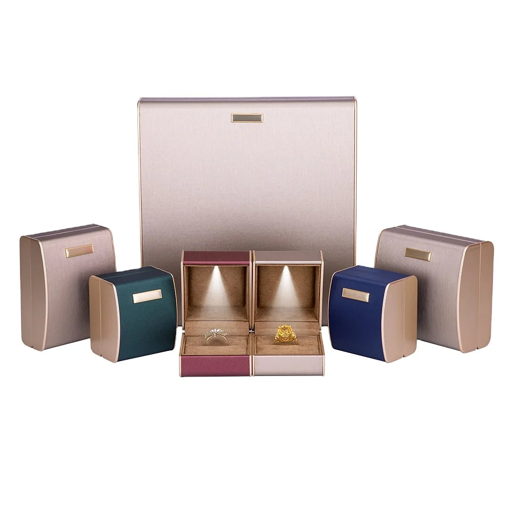 FADELI PACKING-Custom CharacterLogo LED Jewelry Packaging Box Flip Luxury Packaging Box High Quality Low Moq Jewelry Box Factory