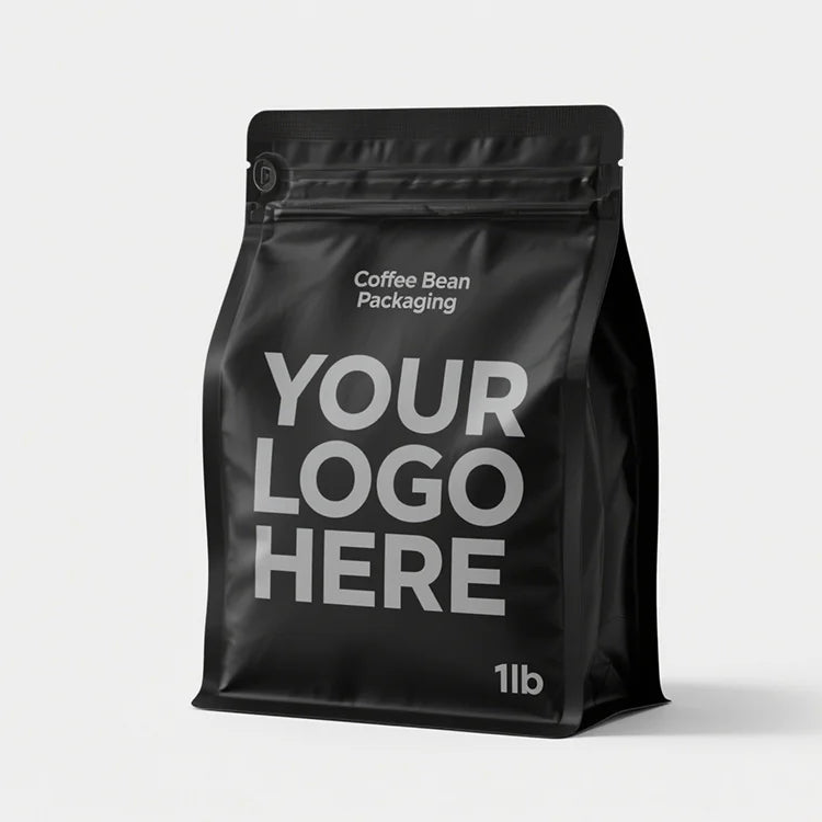 Flat Bottom Side Gusseted Coffee Bean Packaging Bag Coffee Packaging Bag Tea Bag with Valve and Zipper