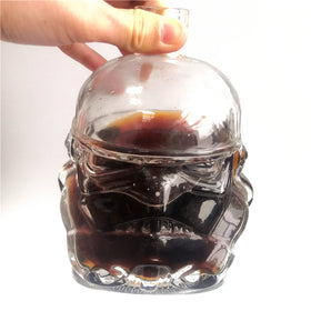 700ml Trooper Decanter Glass Bottle for Gin Rum Tequila Vodka Glass Bottles with Lid